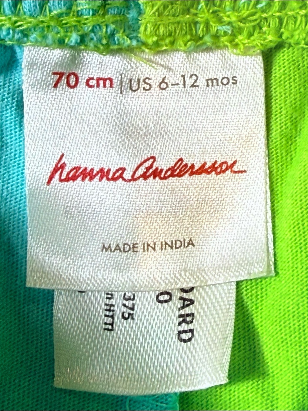 Hanna Andersson Baby Colorblock Top & Shorts Set Boys 6-12M 70 cm T-Shirt Cotton - Picture 2 of 4